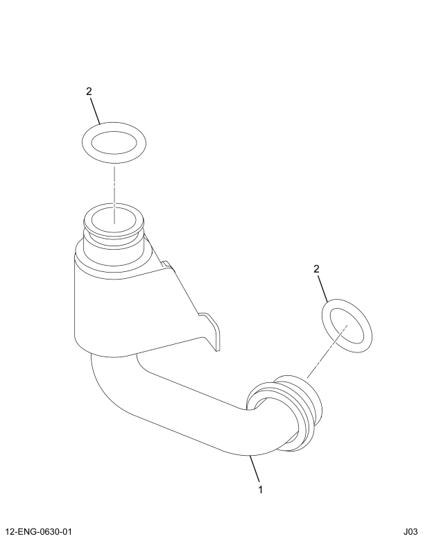 1876071C91 TUBE,KIT TURBO OIL DRAIN TUBE