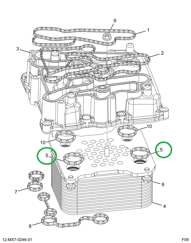 1876994C1 GASKET COOLER TO COVER (OIL)