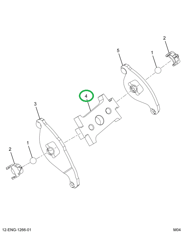 1880627C1 PLATE DUAL ROCKER FULCRUM