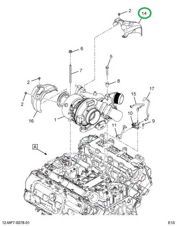 1882330C1 SHIELD HEAT HP TURBO CHARGER