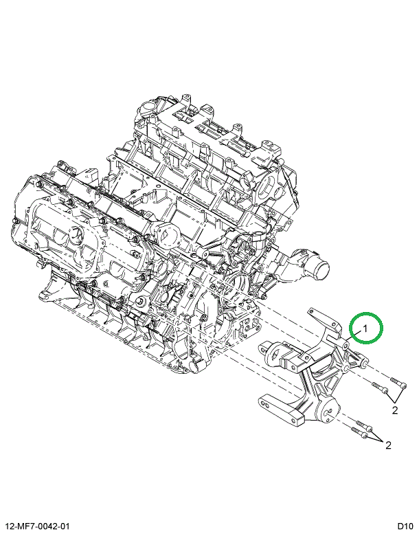 1883200C2 BRACKET ALT & REFRIG CPRSR MNT