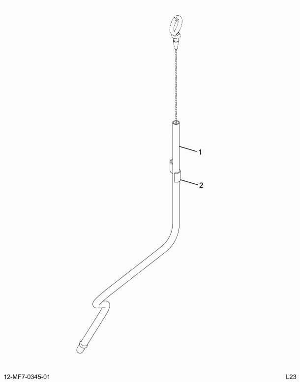 1883247C2 TUBE ASSY OIL LVL GAUGE W/SPRT