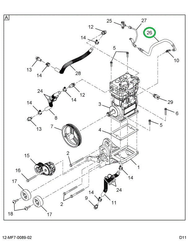 1884359C1 HOSE AIR COMPRESSOR OIL SUPPLY