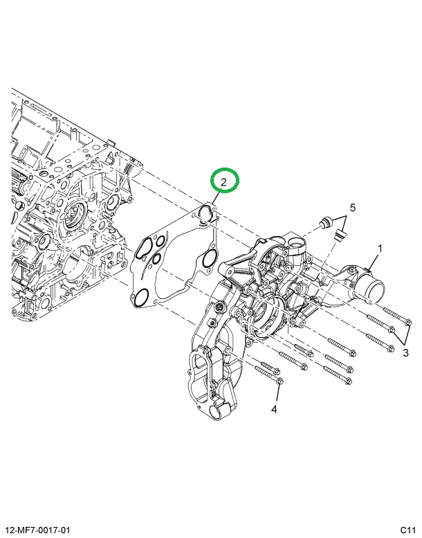 1886102C1 GASKET FRONT COVER