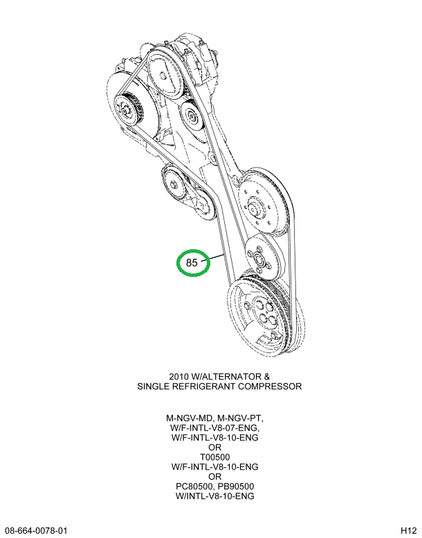 1889037C2 BELT V-RIBBED 8PK 2660