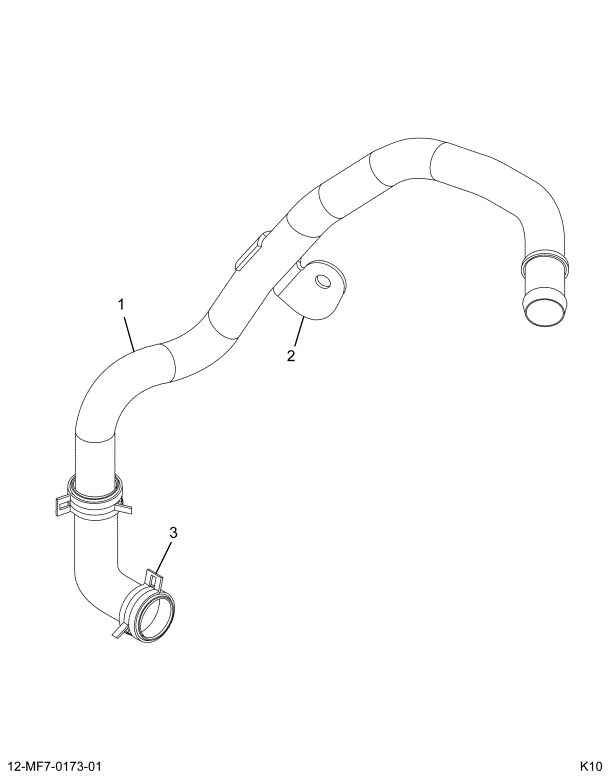 1898132C91 TUBE ASSY UPPER DRAFT