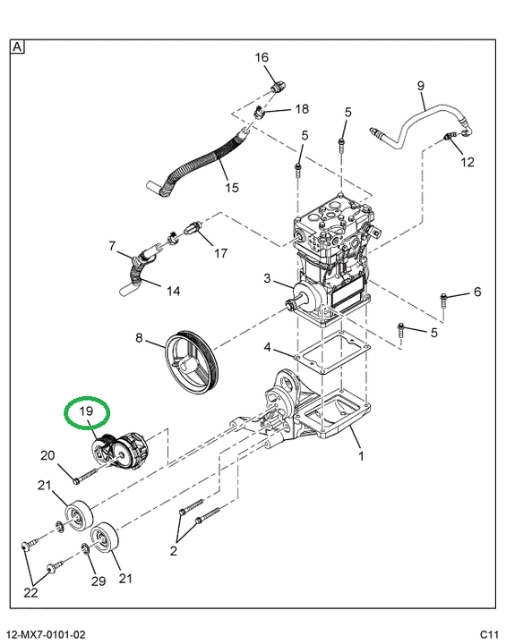 1899179C1 TENSIONR,TENSIONER BELT GROOVE