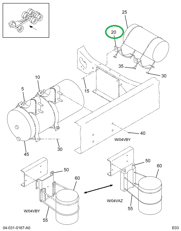 2000061C2 SUPPORT TANK*AIR TANK MTG