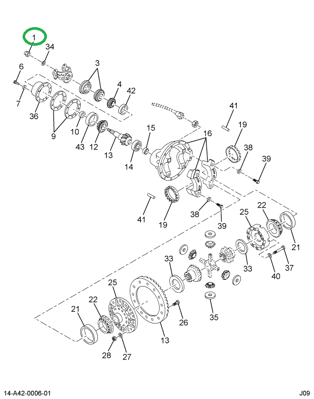 2000231C1 NUT LOCK INPUT/OUTPUT SHAFT