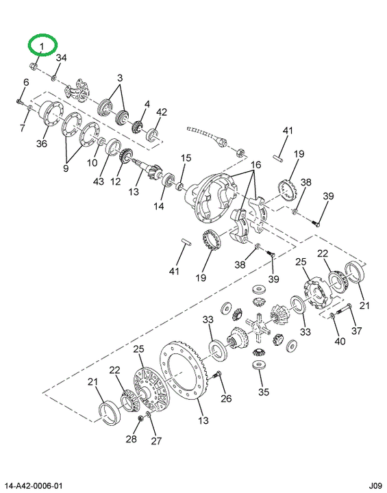 2000231C1 NUT LOCK INPUT/OUTPUT SHAFT