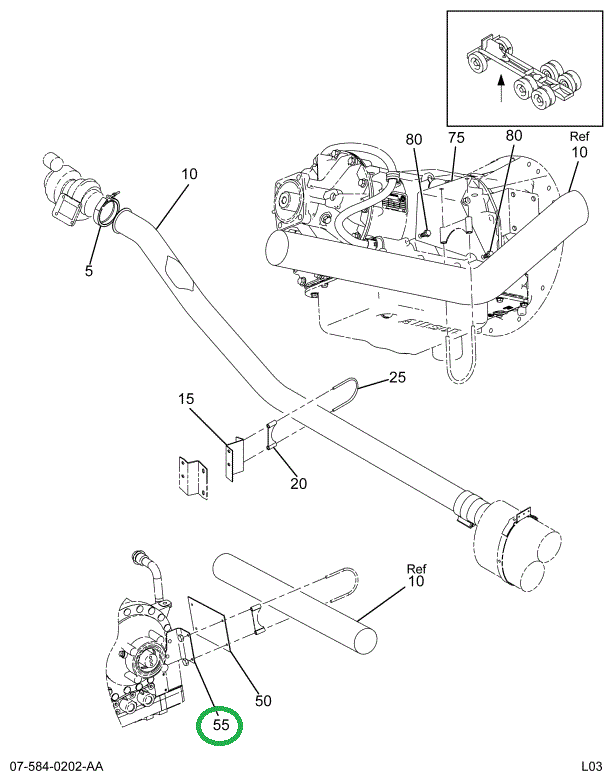 2001828C1 BRACKET SUPPORT MUFFLER OR TAI