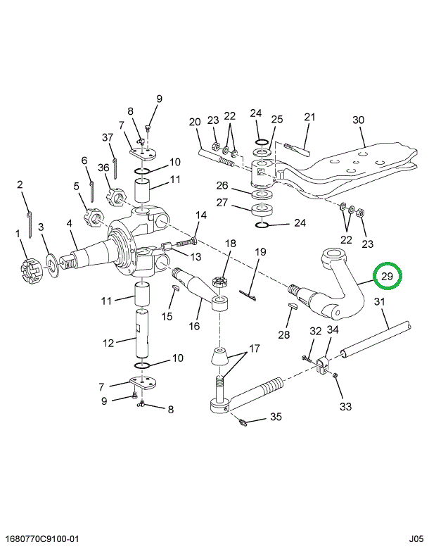 2002004C1 Arm, Steering, Rh, Single
