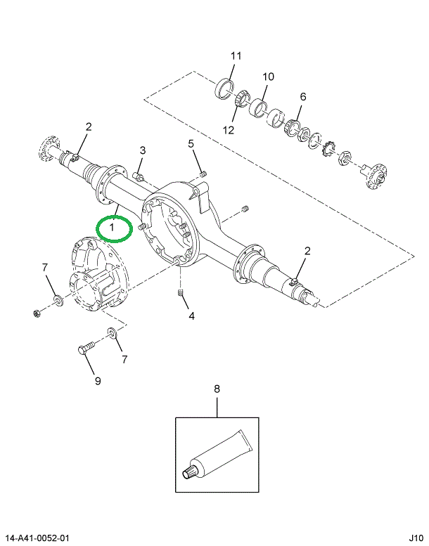 2003121C1 HOUSING  RR AXLE ABS 14051