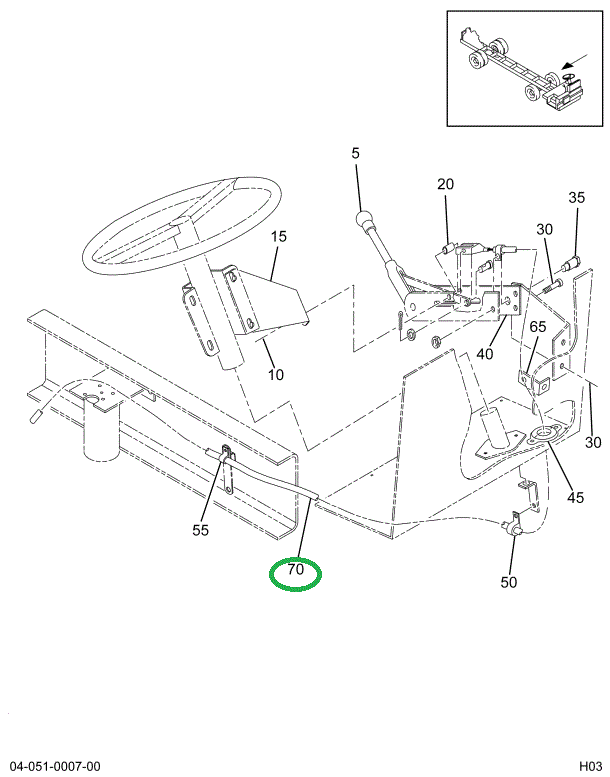 2003306C1 CABLE, BRAKE 2388.0MM