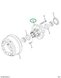 2003354C91 HUB REAR WHEEL W/CUPS & FLG ST