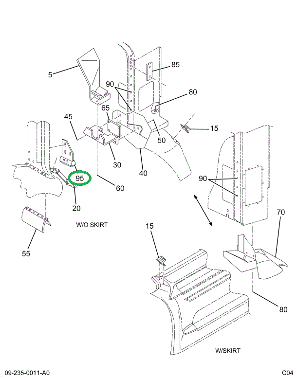 2003738C1 BRACKET HOOD GUIDE