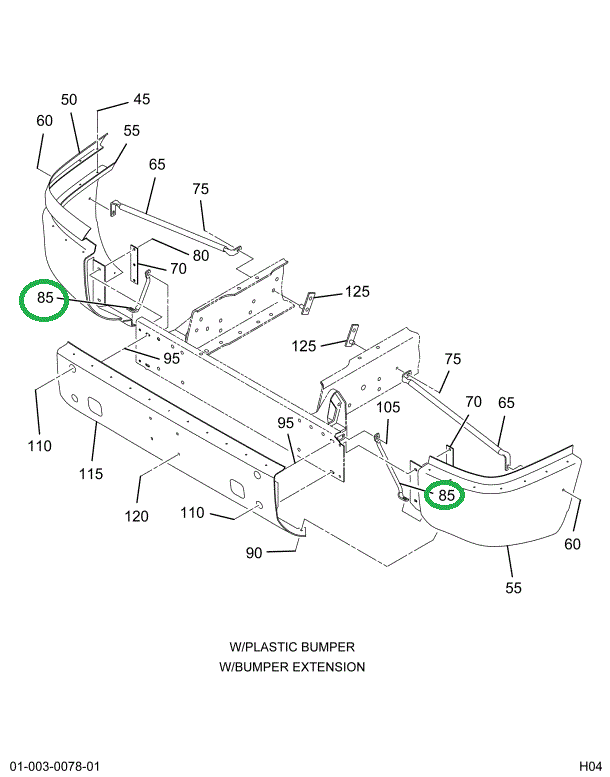 2005323C1 BRACE FRT BUMPER RT