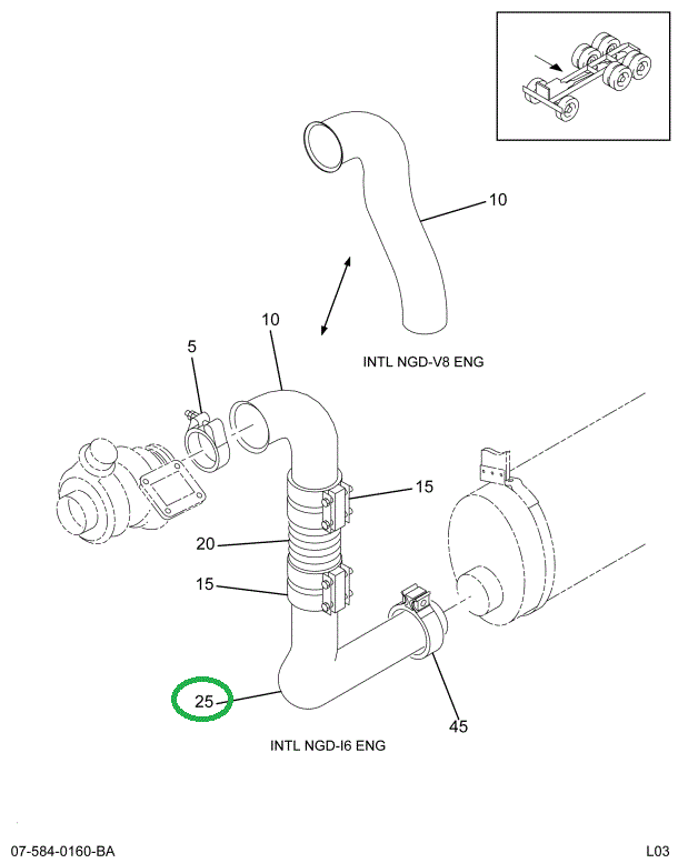 2005354C1 PIPE EXHAUST I-6 NGD