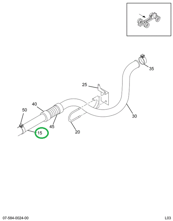 2005991C1 PIPE EXHAUST I-6 NGD