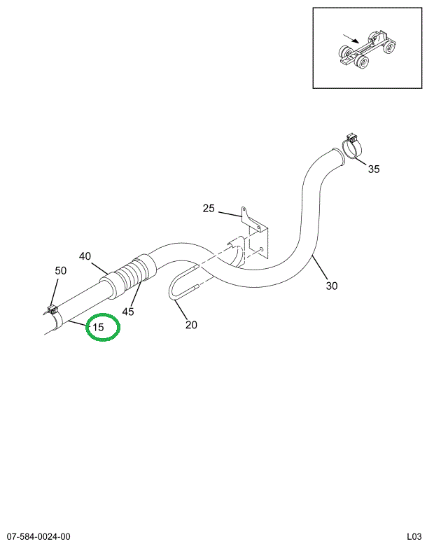 2005994C1 PIPE EXHAUST I-6 NGD