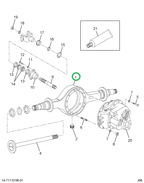2006445C1 Housing, Forward Rear Axle