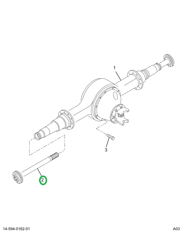 2006567C1 Shaft, Axle Rear