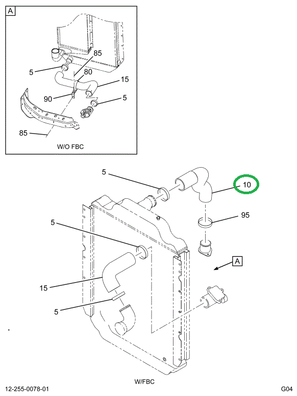 2007778C1 HOSE RAD INLET FOR MOULDED SLO