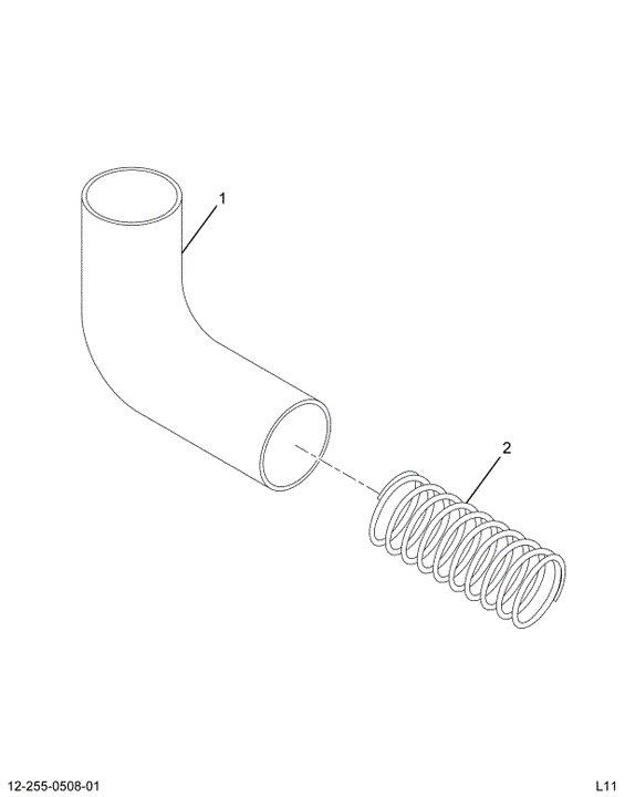 2007841C2 HOSE RAD OUTLET  2.5 I.D.