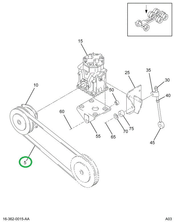 2009861C2 ADJUSTER,BELT, FAN, V- RIBBED