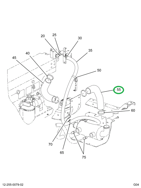 2009901C2 HOSE ASSY RADIATOR