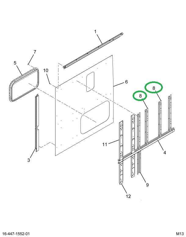 2011162C5 STRAINER SIDE PANEL VERT UPR