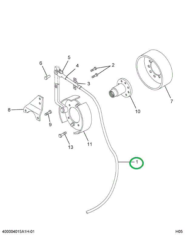 2011886C2 CABLE, BRAKE 35.0 IN.