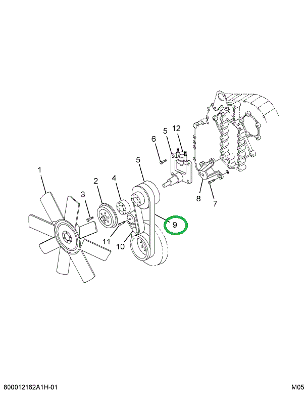 2012260C1 BELT FAN