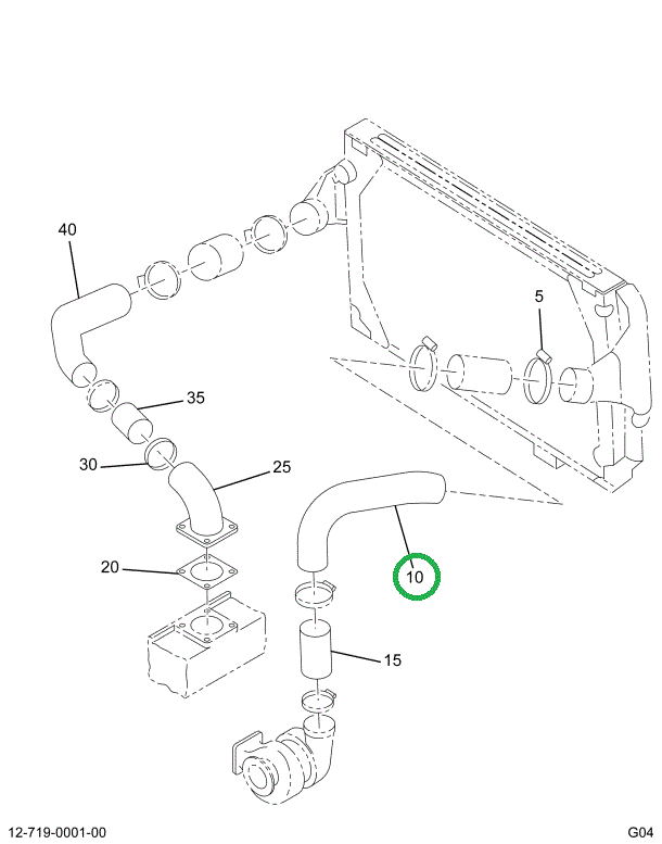 2012387C1 PIPE,AIR TURBO TO CAC