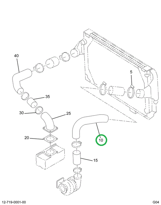 2012387C1 PIPE,AIR TURBO TO CAC