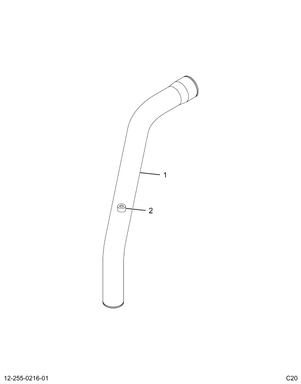 2012391C1 PIPE,RAD ASSY UPPER