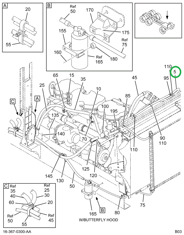 2014876C92 HOSE **ASSY COMPRESSOR TO COND