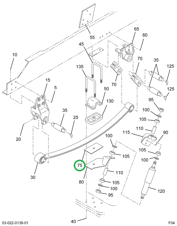 2015314C1 WEDGE,FRT AXLE 4.0 DEG