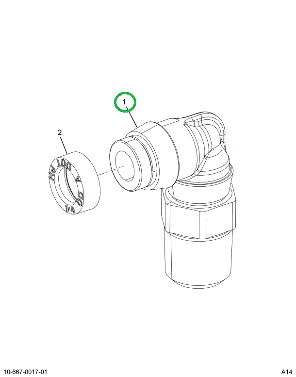 2017510C2 ELBOW PTC 90 DEG 1/4 MPT X 1/