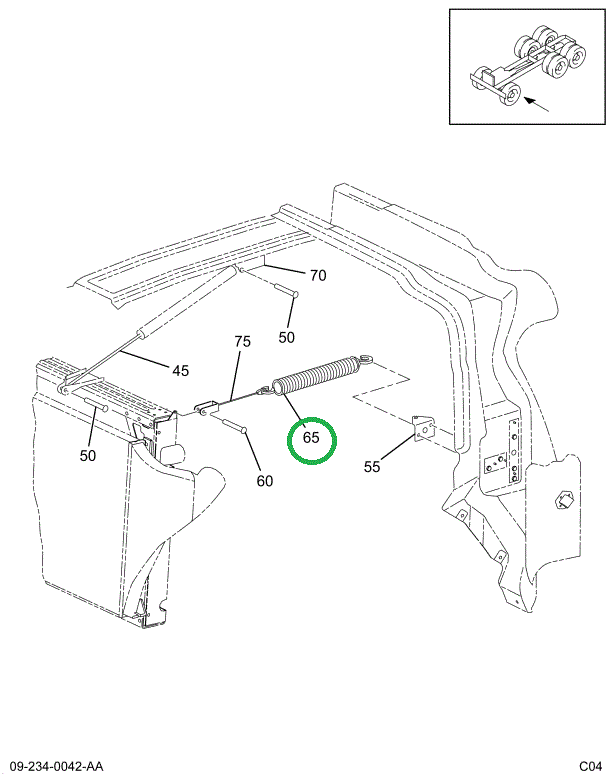 2019852C1 SPRING,HOOD CABLE