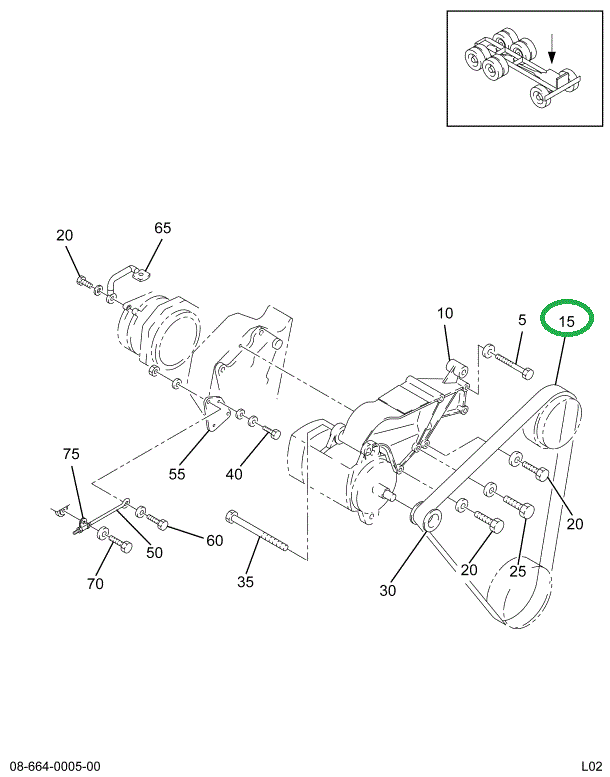 2020036C1 BELT,V-RIBBED 2165MM