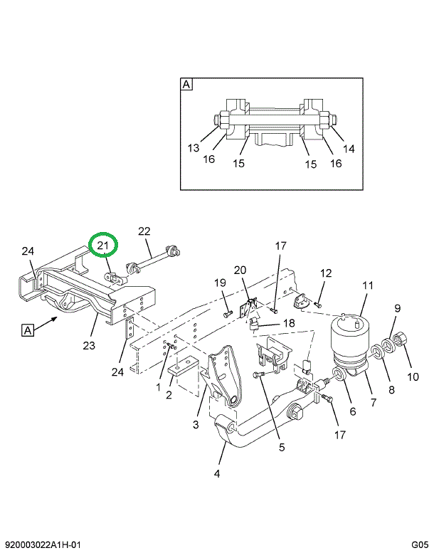 2022656C1 Bracket, Mounting Torque Rod
