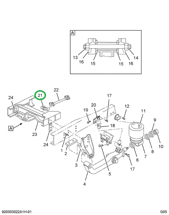 2022656C1 Bracket, Mounting Torque Rod