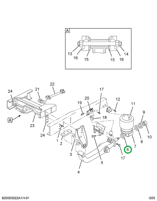 2022877C1 Spacer, Equalizer Beam Center