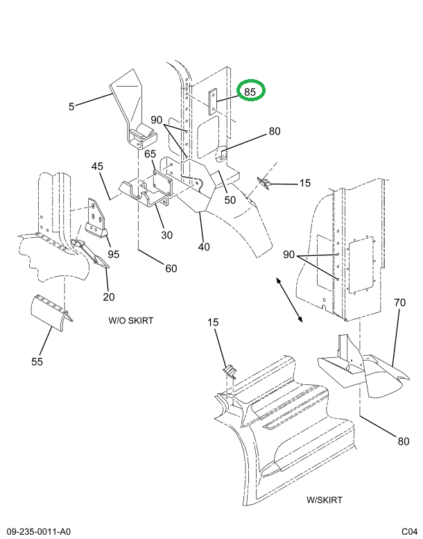 2023034C1 STOP,HOOD ALIGNMENT RH