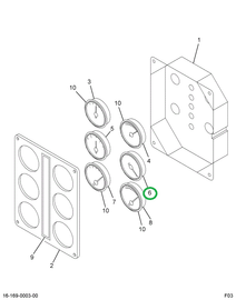 2023365C1 GAUGE TEMP R/R AXLE ENG-BLACK
