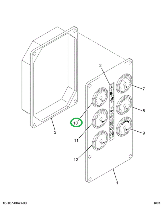 2023376C1 GAUGE  BRAKE APPLIC. MET-BLACK