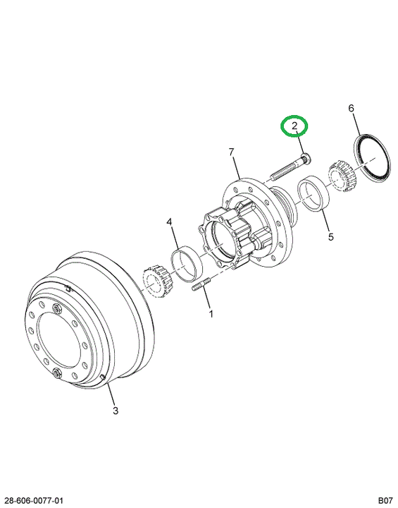 2023558C1 BOLT,WHEEL HUB RT THREAD