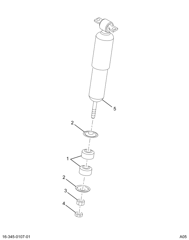 2023684C1 ABSORBER,SHOCK FRT CAB W/HDWE