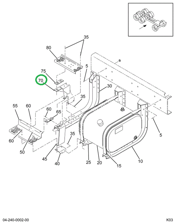 2024081C1 BRACKET,STEP FRAME MTD